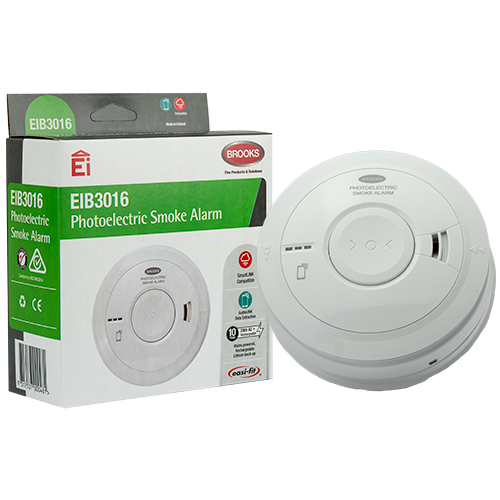 EIB3016 Photoelectric 230-volt Smoke Alarm with 10-year Lithium battery back-up